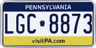 PA license plate LGC8873