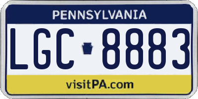 PA license plate LGC8883