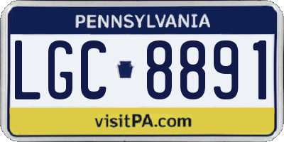 PA license plate LGC8891