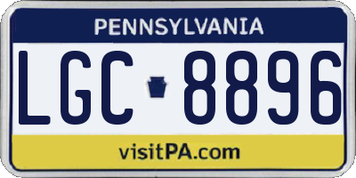 PA license plate LGC8896