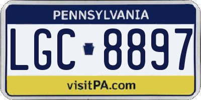 PA license plate LGC8897