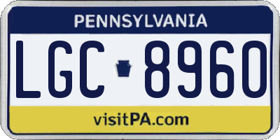 PA license plate LGC8960