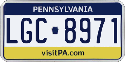 PA license plate LGC8971