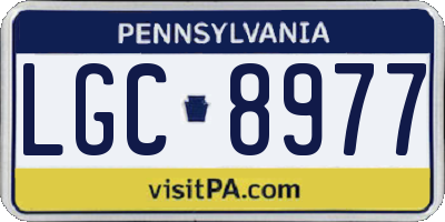 PA license plate LGC8977