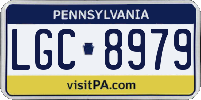 PA license plate LGC8979