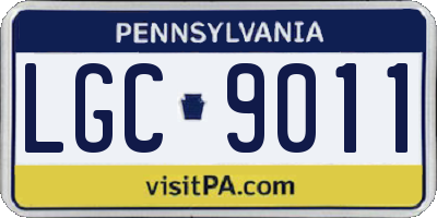 PA license plate LGC9011