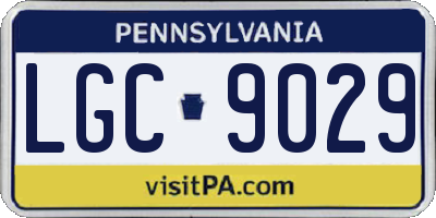 PA license plate LGC9029