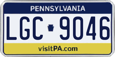 PA license plate LGC9046