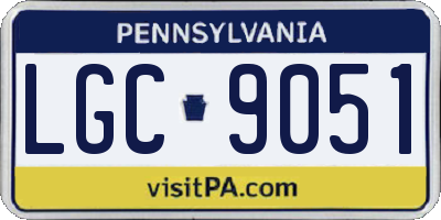 PA license plate LGC9051