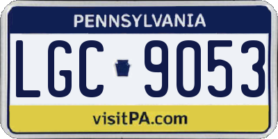 PA license plate LGC9053