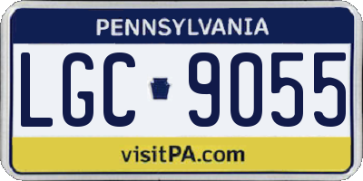 PA license plate LGC9055