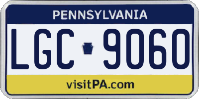 PA license plate LGC9060
