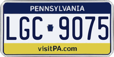 PA license plate LGC9075