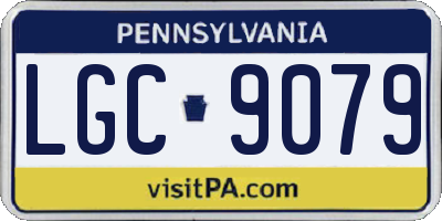 PA license plate LGC9079