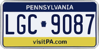 PA license plate LGC9087