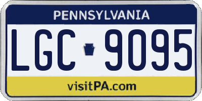 PA license plate LGC9095
