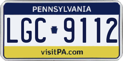 PA license plate LGC9112