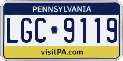 PA license plate LGC9119