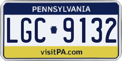 PA license plate LGC9132