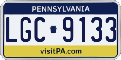 PA license plate LGC9133