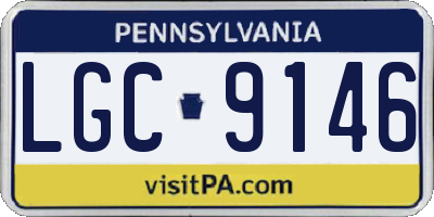 PA license plate LGC9146