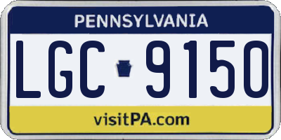 PA license plate LGC9150