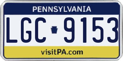 PA license plate LGC9153