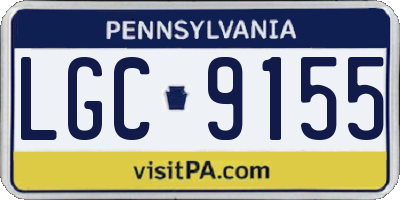 PA license plate LGC9155