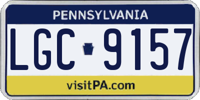 PA license plate LGC9157