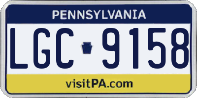 PA license plate LGC9158