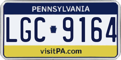 PA license plate LGC9164