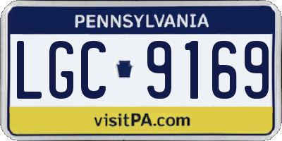 PA license plate LGC9169