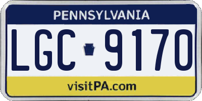 PA license plate LGC9170