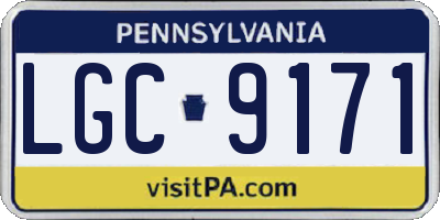 PA license plate LGC9171