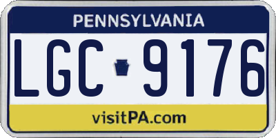PA license plate LGC9176