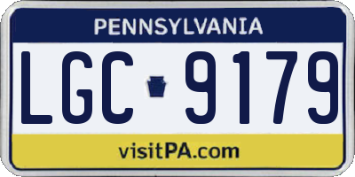 PA license plate LGC9179