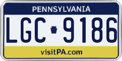PA license plate LGC9186