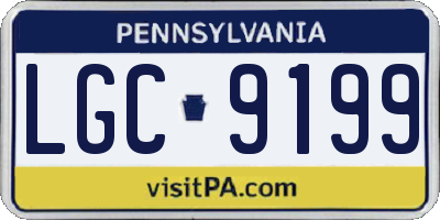 PA license plate LGC9199