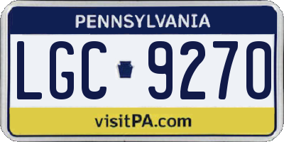 PA license plate LGC9270