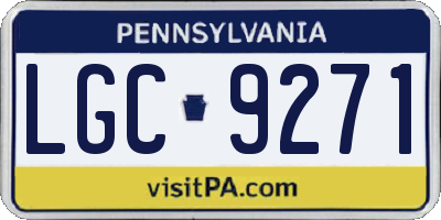 PA license plate LGC9271