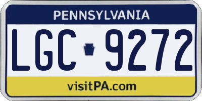 PA license plate LGC9272