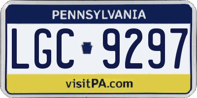 PA license plate LGC9297