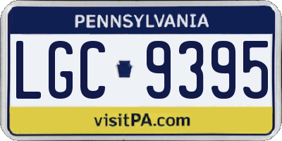 PA license plate LGC9395