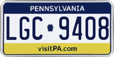 PA license plate LGC9408