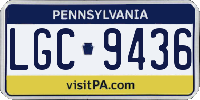PA license plate LGC9436