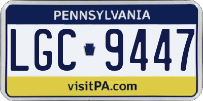 PA license plate LGC9447
