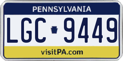PA license plate LGC9449
