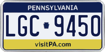 PA license plate LGC9450