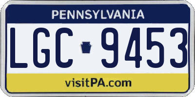 PA license plate LGC9453