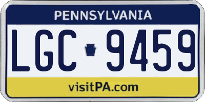 PA license plate LGC9459